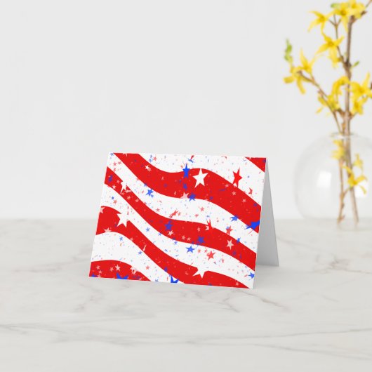 Onafhankelijkheidsdag gebogen sterren en stripes kaart (Gele Bloem)