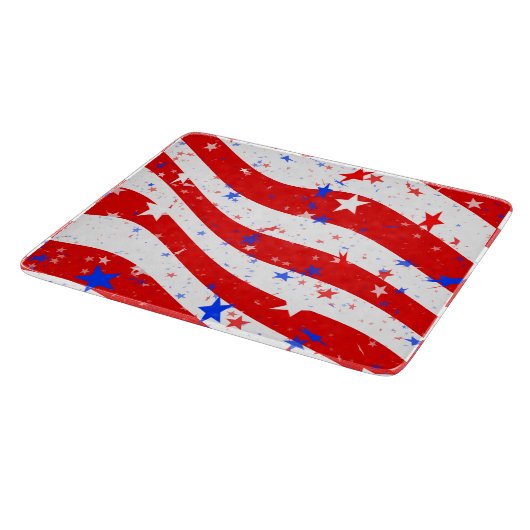 Onafhankelijkheidsdag gebogen sterren en stripes snijplank (Hoek)