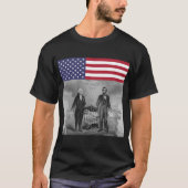 Onafhankelijkheidsdag George Washington Abe Lincol T-shirt (Voorkant)