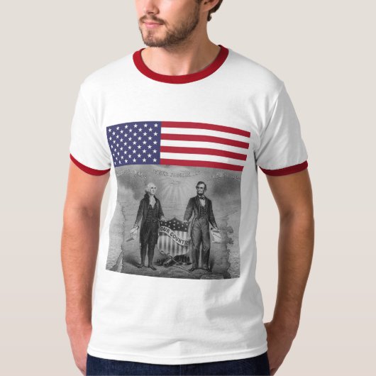 Onafhankelijkheidsdag George Washington Abraham Li T-shirt (Voorkant)