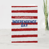 Onafhankelijkheidsdag Glitter Kaart (Voorkant)