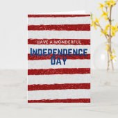 Onafhankelijkheidsdag Glitter Kaart (Gele Bloem)