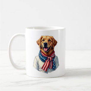 Onafhankelijkheidsdag Goud Retriever Vintage T-shi Koffiemok