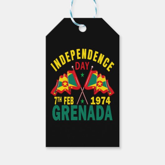 Onafhankelijkheidsdag Grenada Cadeaulabel (Voorkant)