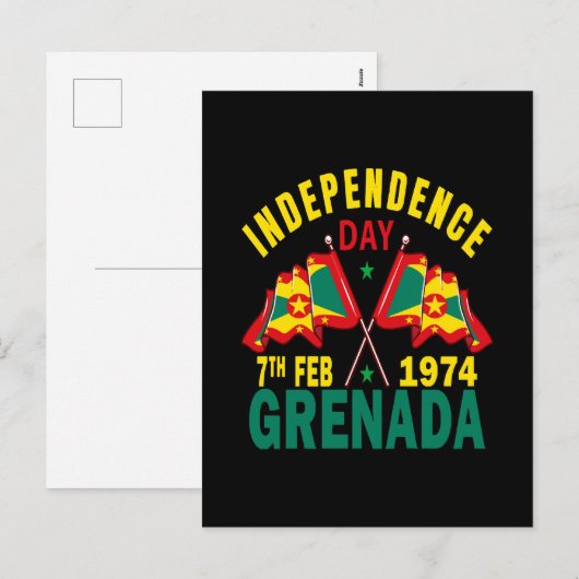 Onafhankelijkheidsdag Grenada Feestdagenkaart (Voorkant / Achterkant)