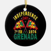 Onafhankelijkheidsdag Grenada Keramisch Ornament (Voorkant)