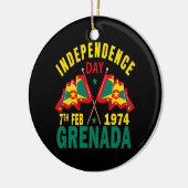 Onafhankelijkheidsdag Grenada Keramisch Ornament (Links)