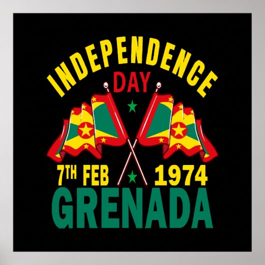 Onafhankelijkheidsdag Grenada Poster (Voorkant)