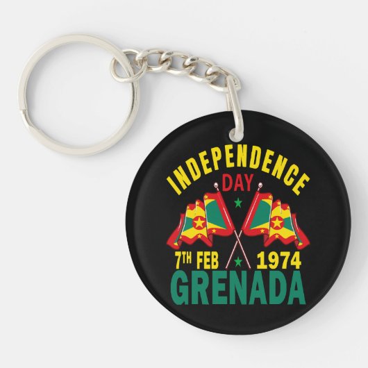Onafhankelijkheidsdag Grenada Sleutelhanger (Voorkant)