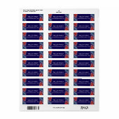 onafhankelijkheidsdag-herdenkingsretouradreslabels etiket (Full Sheet)
