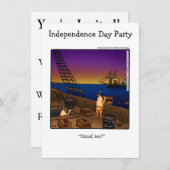 Onafhankelijkheidsdag Humor Feest Uitnodigingen (Voorkant / Achterkant)