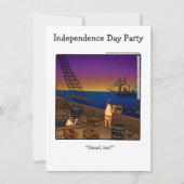 Onafhankelijkheidsdag Humor Feest Uitnodigingen (Voorkant)