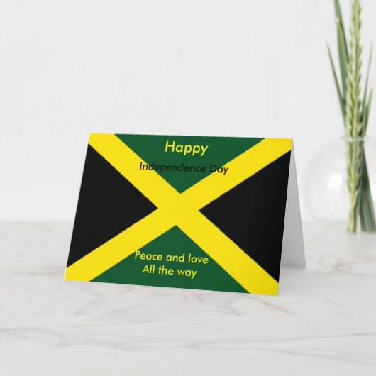 Onafhankelijkheidsdag in Jamaica Kaart (Voorkant)