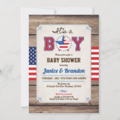 Onafhankelijkheidsdag is het een babyjongetdouche. kaart (Voorkant)