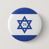 Onafhankelijkheidsdag Israël vlag Ronde Button 5,7 Cm (Voorkant)