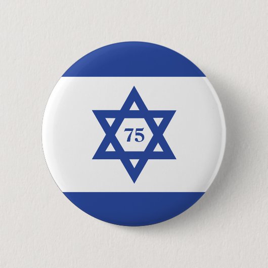 Onafhankelijkheidsdag Israël vlag Ronde Button 5,7 Cm (Voorkant)