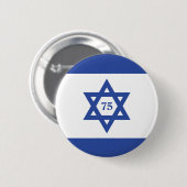 Onafhankelijkheidsdag Israël vlag Ronde Button 5,7 Cm (Voorkant /achterkant)