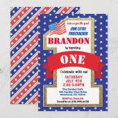 Onafhankelijkheidsdag Jongen 1e eerste verjaardag Kaart (Voorkant / Achterkant)