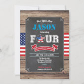 Onafhankelijkheidsdag jongen 4e verjaardag draaien kaart (Voorkant)