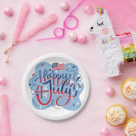 Onafhankelijkheidsdag juli 4e papieren Bord (Feest)