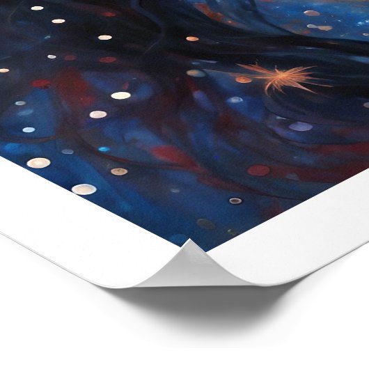 Onafhankelijkheidsdag juli Vrouw Vuurwerk Art Deco Poster (Hoek)