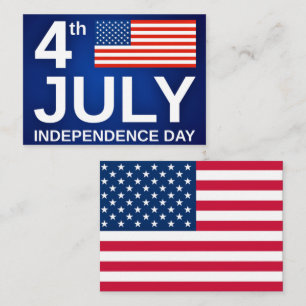 Onafhankelijkheidsdag Kaart Patriottische Amerikaa Notitiekaartje