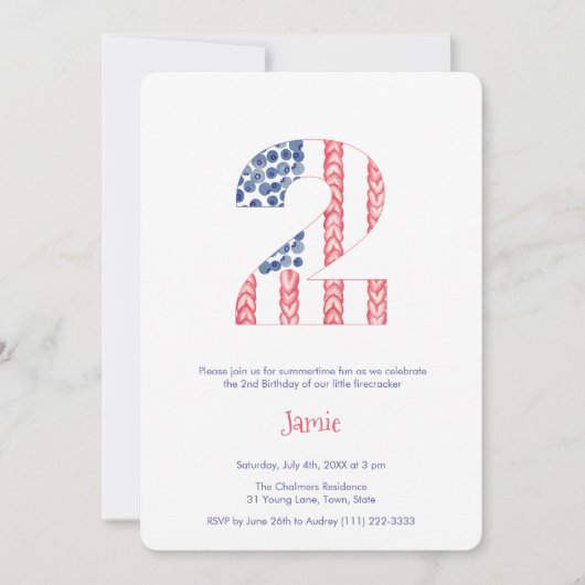 Onafhankelijkheidsdag Koekening 2e verjaardag Kaart (Voorkant)