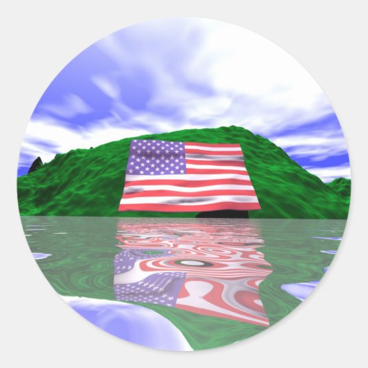 Onafhankelijkheidsdag Land Ronde Sticker (Voorkant)