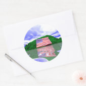 Onafhankelijkheidsdag Land Ronde Sticker (Envelop)