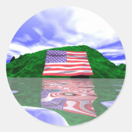 Onafhankelijkheidsdag Land Ronde Sticker