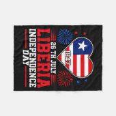 Onafhankelijkheidsdag Liberia 1847 Patriottisch Ha Fleece Deken (Voorkant (Horizontaal))