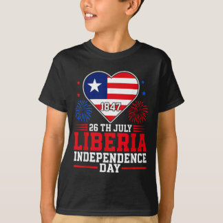 Onafhankelijkheidsdag Liberia 1847 Patriottisch Ha T-shirt
