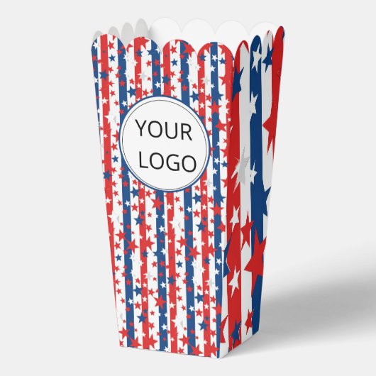 Onafhankelijkheidsdag Logo Business Popcorn Box Bedankdoosjes (Voorkant)