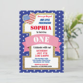 Onafhankelijkheidsdag Meisje 1e eerste verjaardag Kaart (Staand voorkant)