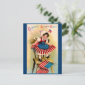  Onafhankelijkheidsdag meisje Briefkaart (Staand voorkant)