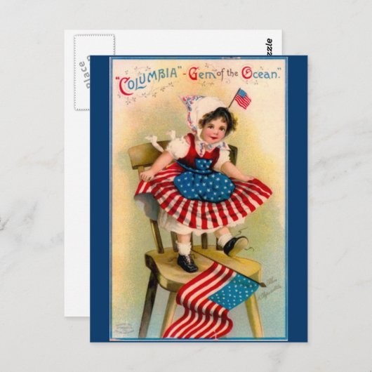 Onafhankelijkheidsdag meisje Briefkaart (Voorkant / Achterkant)