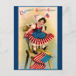 Onafhankelijkheidsdag meisje Briefkaart