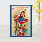  Onafhankelijkheidsdag meisje Kaart (Gele Bloem)