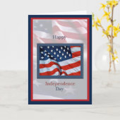 Onafhankelijkheidsdag met Flags Kaart (Gele Bloem)