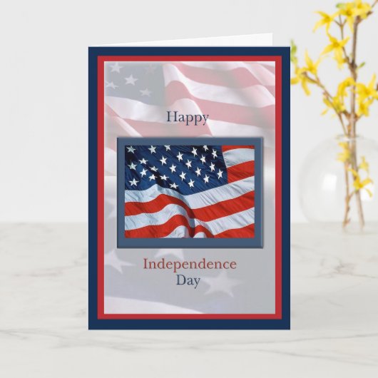 Onafhankelijkheidsdag met Flags Kaart (Gele Bloem)