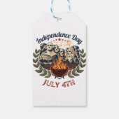 Onafhankelijkheidsdag Mount Rushmore 4 juli Cadeaulabel (Achterkant)