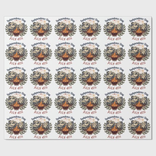 Onafhankelijkheidsdag Mount Rushmore 4 juli Cadeaupapier (Vlak)
