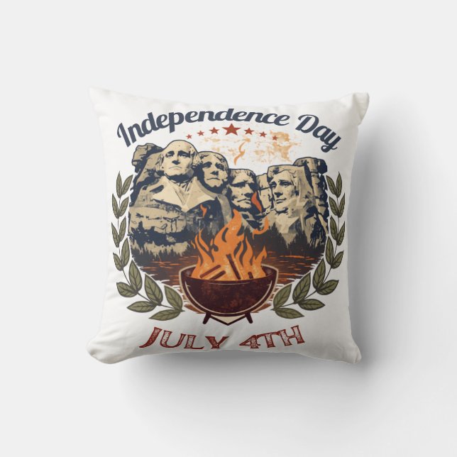 Onafhankelijkheidsdag Mount Rushmore 4 juli Kussen (Voorkant)