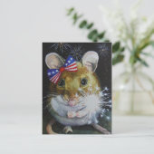 Onafhankelijkheidsdag muis nr. 1 Waterverf art. Briefkaart (Staand voorkant)
