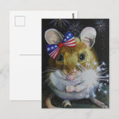 Onafhankelijkheidsdag muis nr. 1 Waterverf art. Briefkaart (Voorkant / Achterkant)