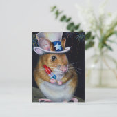 Onafhankelijkheidsdag muis nr. 2 Waterverf art. Briefkaart (Staand voorkant)