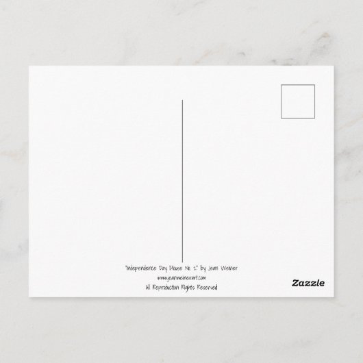 Onafhankelijkheidsdag muis nr. 2 Waterverf art. Briefkaart (Achterkant)