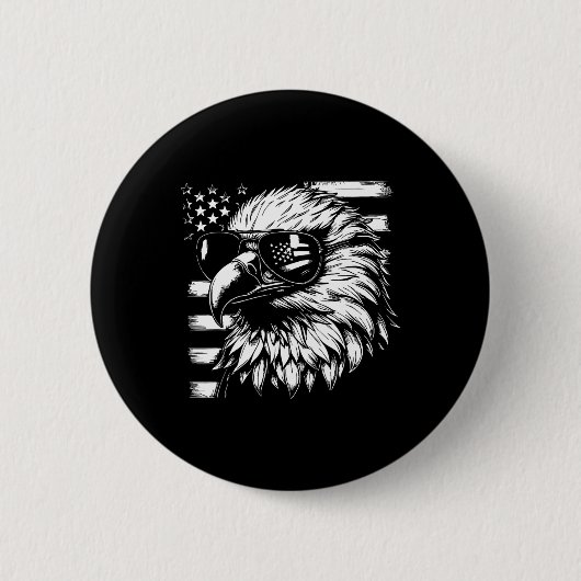 Onafhankelijkheidsdag ontwerp voor 4 juli patriott ronde button 5,7 cm (Voorkant)