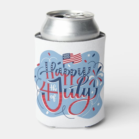 Onafhankelijkheidsdag op 4 juli Koelaar Koozie (Blikje Voorkant)