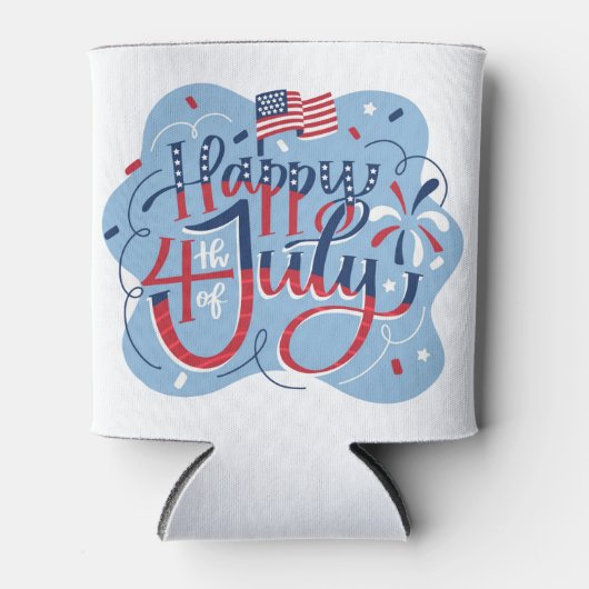 Onafhankelijkheidsdag op 4 juli Koelaar Koozie (Voorkant)